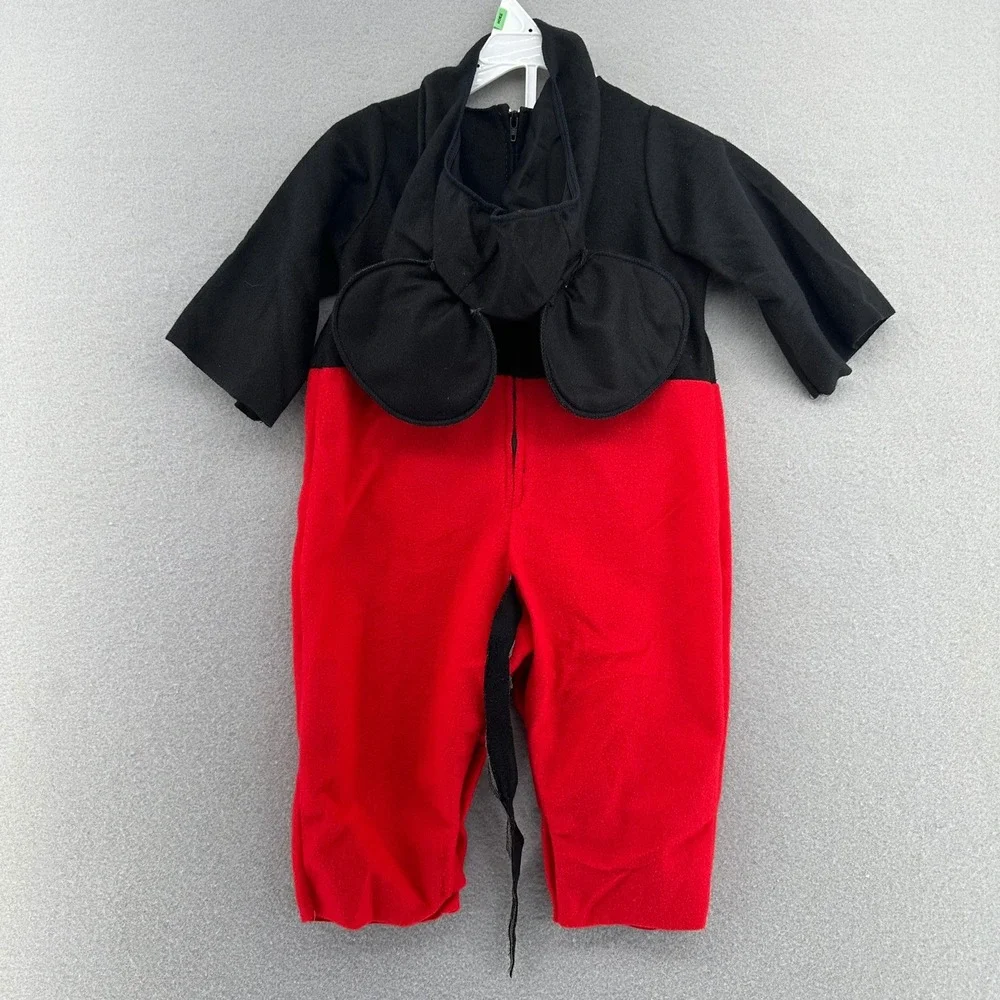 VTG Disney Catalog Mickey Mouse Costume Hooded Halloween 6-12M Made in USA
